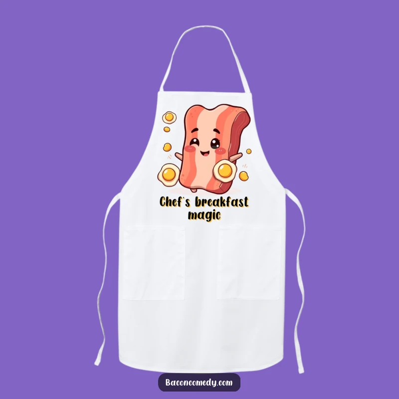 Funny Bacon Juggling Apron: Cook Up Smiles with a Witty Breakfast Chef