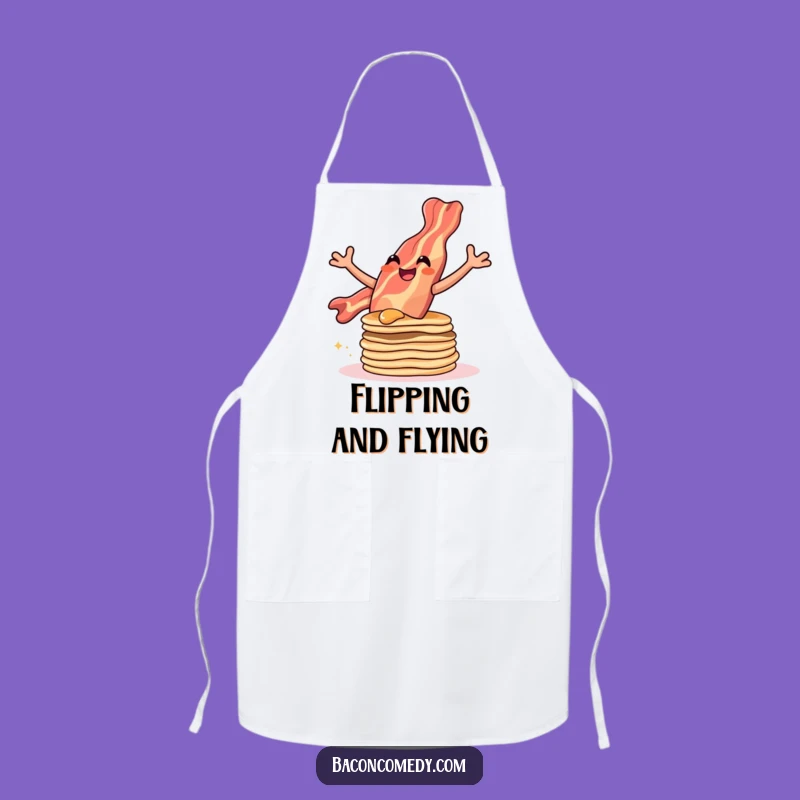 Funny Leaping Bacon Apron - Kitchen Excitement, Ideal Chef Gift