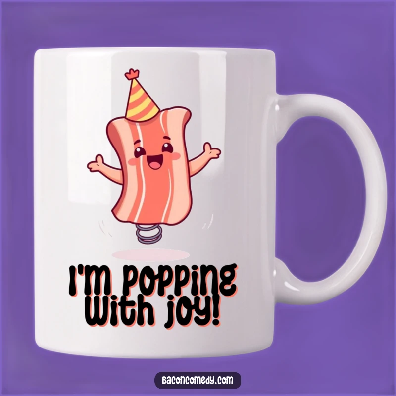 Funny Bacon Spring Bounce Mug - Hilarious Gift for Breakfast Lovers