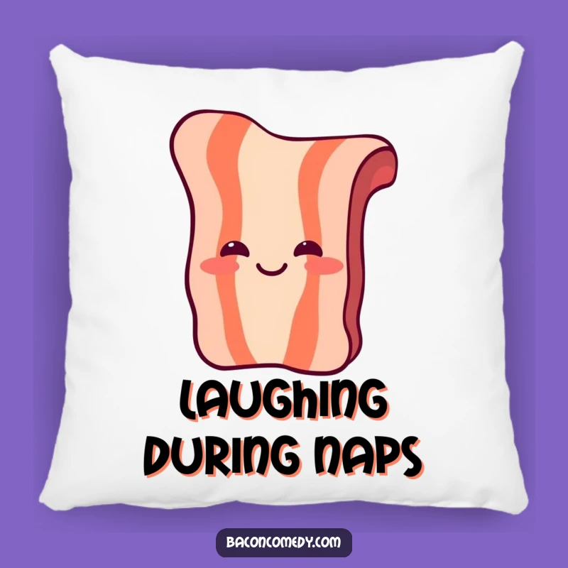 Funny Laughing Bacon Pillow: Cozy Comfort with a Hearty Breakfast Buddy