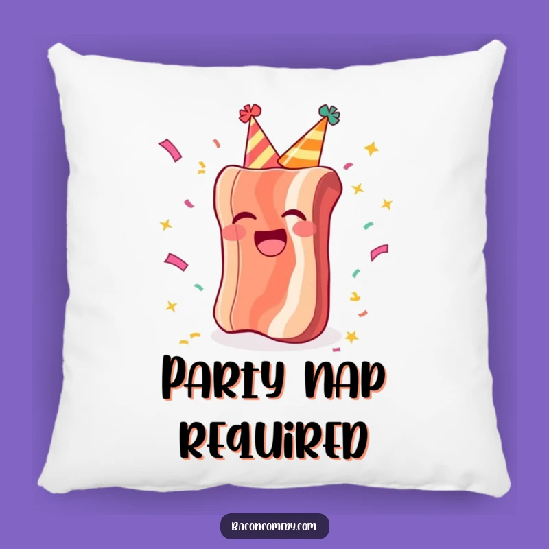 Funny Party Bacon Pillow - Comfy Celebration Decor, Perfect Humorous Gift