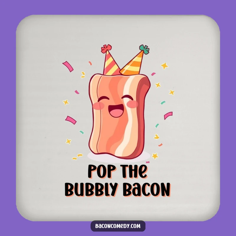 Funny Party Bacon Coaster - Festive Table Protection, Perfect Housewarming Gift
