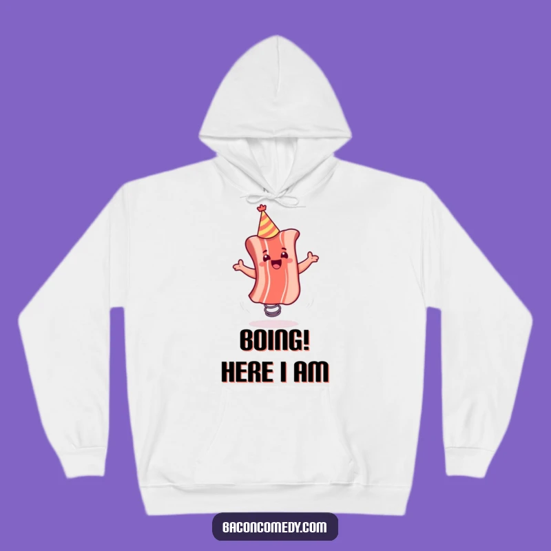 Cozy Funny Bacon Spring Bounce Hoodie - Warm and Hilarious Gift
