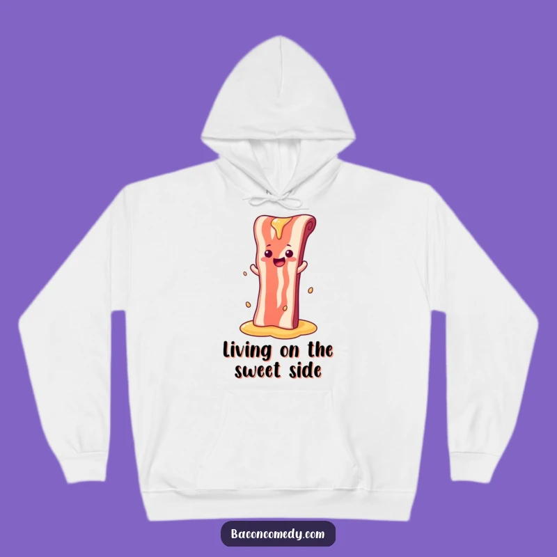 Funny Syrup Slide Bacon Hoodie - Cozy Sweetness Apparel, Perfect Humorous Gift